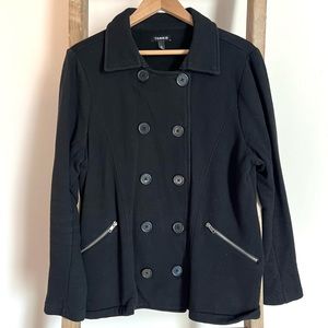 Torrid black double breasted thick cotton jacket blazer. Size 0